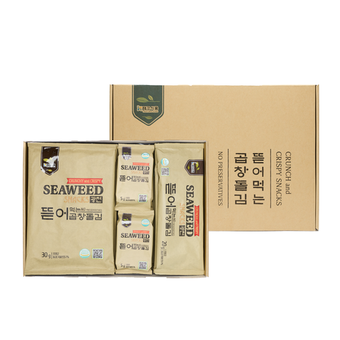 [Crunchy and Crispy] Gwangcheon Seasoned Seaweed (Gift Set) | 광천 뜯어먹는 곱창돌김 (선물 세트)